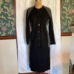 German Wool 2 Pc Sweater Suit M